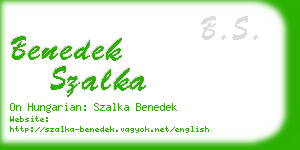 benedek szalka business card